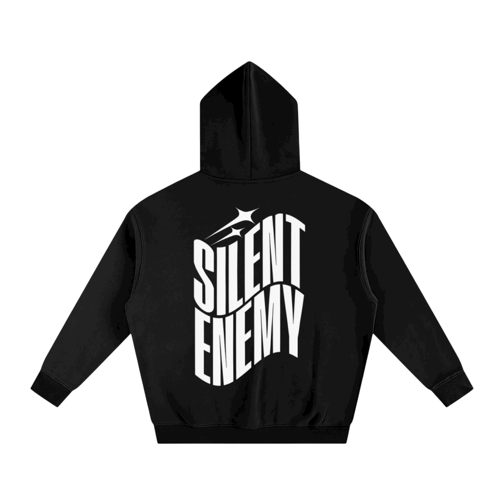 BLACK HEAVYWEIGHT WAV3 HOODIE